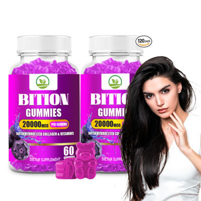 Good price Label Vegan Biotin Gummies Hair Growth Supplement with Collagen & Vitamin C online