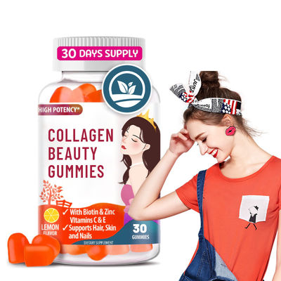Good price Private Label Vitamin E C Collagen Gummies Biotin 2500mcg Keratin For Skin Boost online