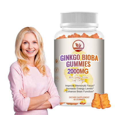 Un bon prix. Gros Ginkgo Biloba gomme riche en antioxydants pour le cerveau Renforce la clarté mentale En ligne