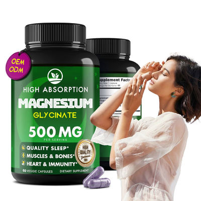 Wholesale Magnesium Capsules For Stress Relief Sleep Enhancement 60 caps/Bottle