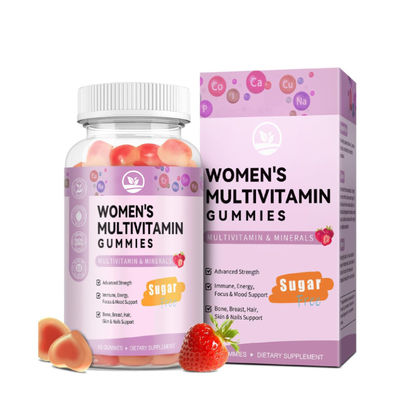 OEM Women Multivitamin Gummies With Biotin Vitamin B12 Support Hair Skin Nails