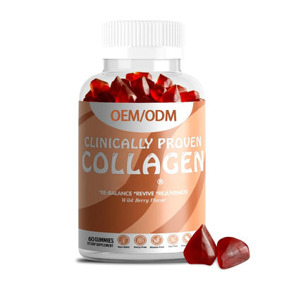 Good price OEM Orange Vitamin C Collagen Support Gummies for Glowing Skin Boost Elasticity Support online