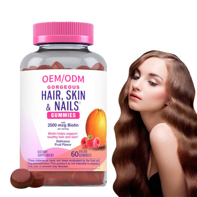 Good price Collagen Biotin Gummies Skin Elasticity Hair Growth Nail Strength Natural Flavors Gelatin Free Vegan Trade Assurance online
