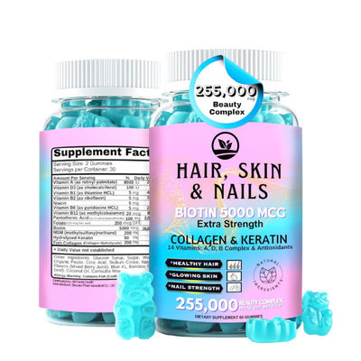 Good price OEM Brand Biotin Collagen Gummies Stronger Hair Healthier Skin Tasty Treat online