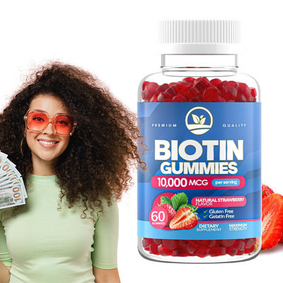 Private Label Biotin Gummies Stop Hair Loss Enhance Beauty Natural Delicious