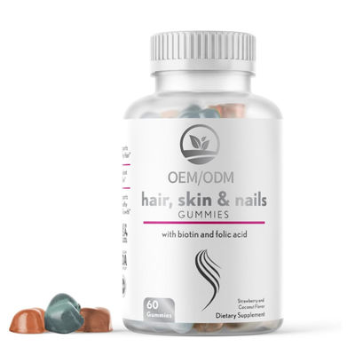 Good price Private Label Biotin Gummies Stop Hair Loss Enhance Radiance Gluten Free Vegan Friendly online