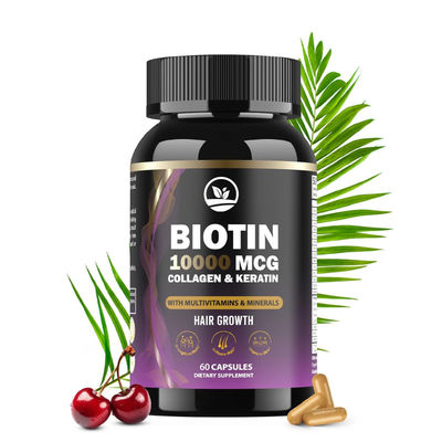 Good price OEM Hair Loss Vitamin Women Hair Growth Biotin Capsules Supplement for Stronger Nails online