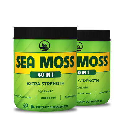 Capsule di muschio di mare a base vegetale Supplementi di alghe marine Aumentano l' immunità Promuovono il sistema digestivo