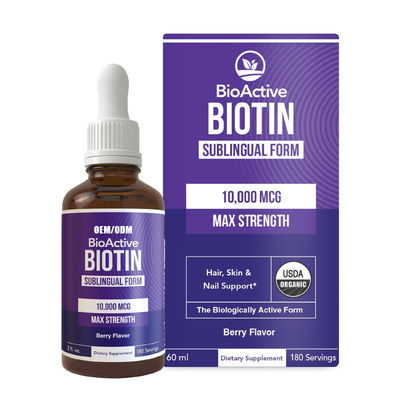 Good price Berry Flavored Biotin Oral Liquid Drop Support Hair Skin Nail Health Supplement online