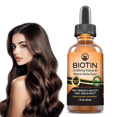Good price Vanilla Infused Oral Biotin Liquid Drops Strengthen Nails Enhance Hair Growth Supplement online